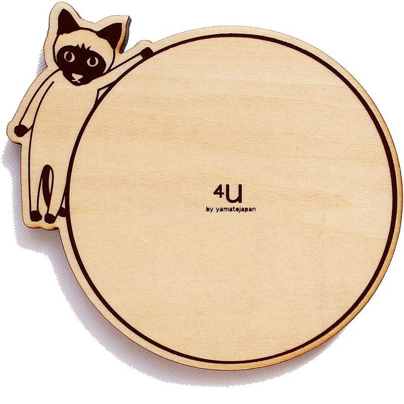 COASTER CATS 日本純手工木製貓咪造型杯墊(八入組)