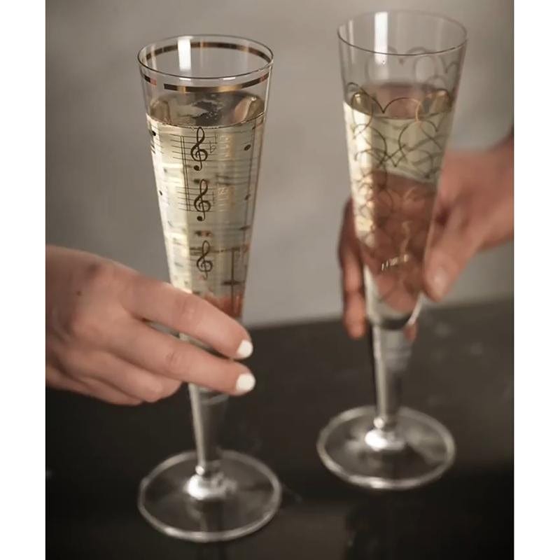 【母親節送禮首藝術酒杯】30 周年限量香檳紀念對杯組 / 206 ml