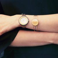 Finesse精巧時間雙色系列手錶手環組合 金x銀36mm E126-L521-K1