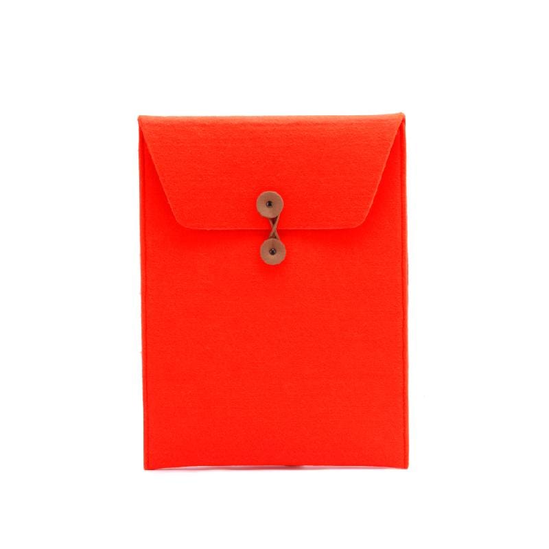 高質感簡約信封式12''文件夾/收納袋 -蜜橘紅