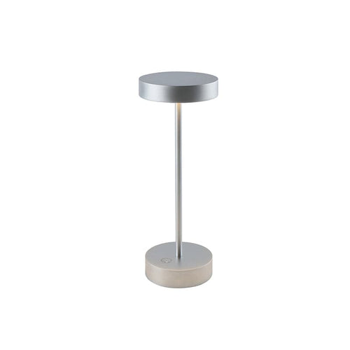 Standy 輕奢工業風USB充電式檯燈(小款)-星河銀