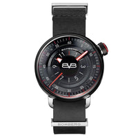 BB-01 黑紅皮錶帶錶款 + 懷錶鍊｜加碼贈送 BOMBERG原廠手環，數量有限，送完為止!