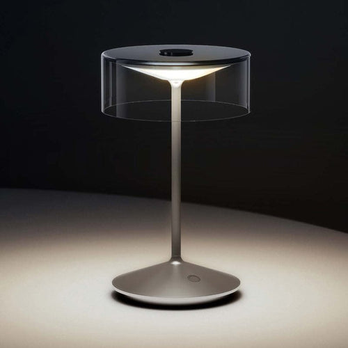 Crystal 時尚輕奢風USB充電式檯燈-星河銀