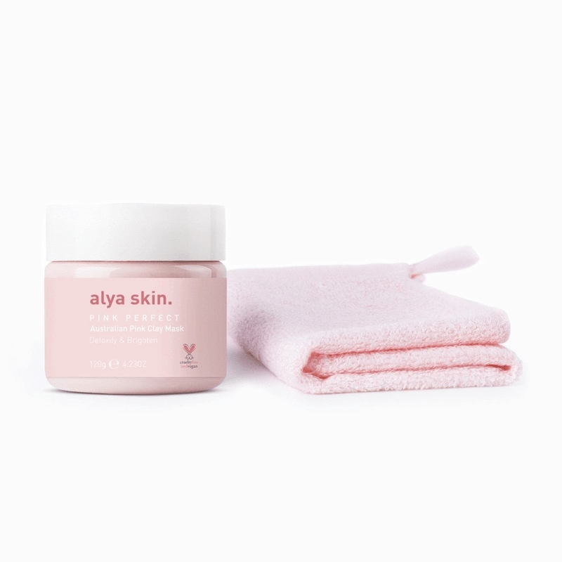 神奇粉紅泥面膜&溫和潔面毛巾