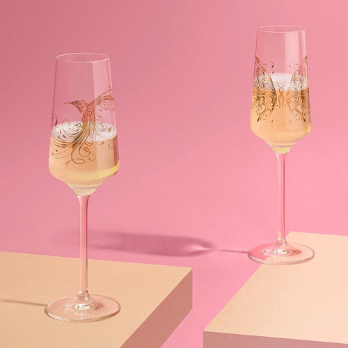 輕柔相遇系列-蜂鳥與蝴蝶 PROSECCO 香檳氣泡酒對杯 / 233ml