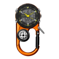Angler II 系列 軍事撥號多功能黑錶框登山錶 指南針橘色掛錶/40mm