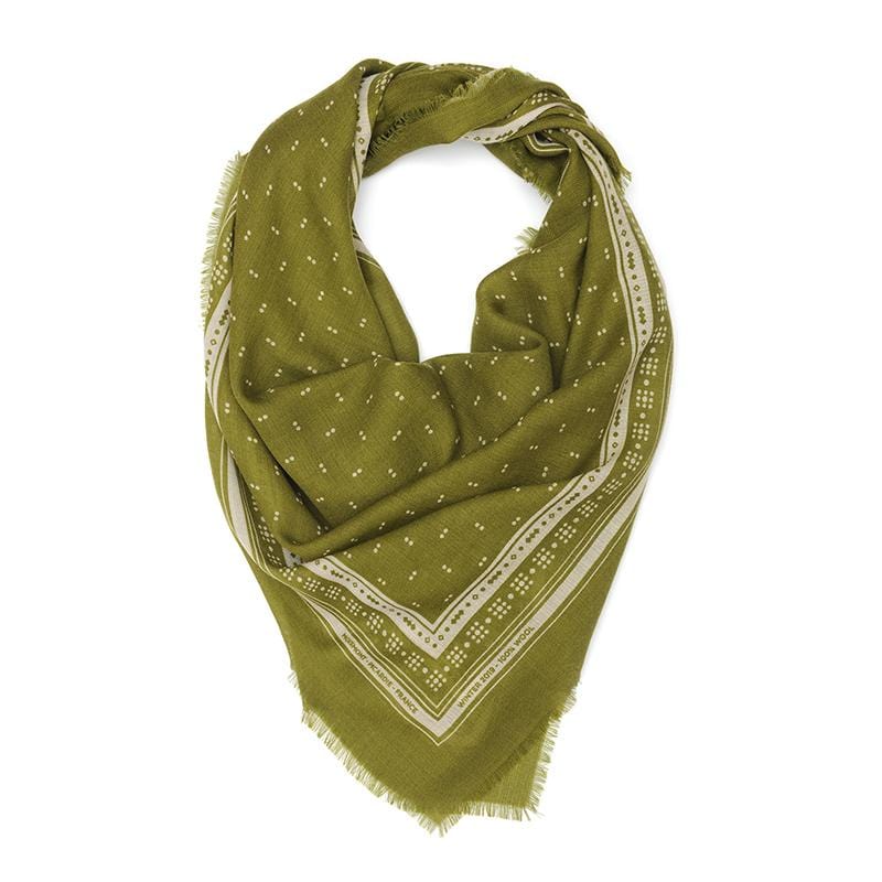 N°365 - OLIVE GREEN 羊毛方巾