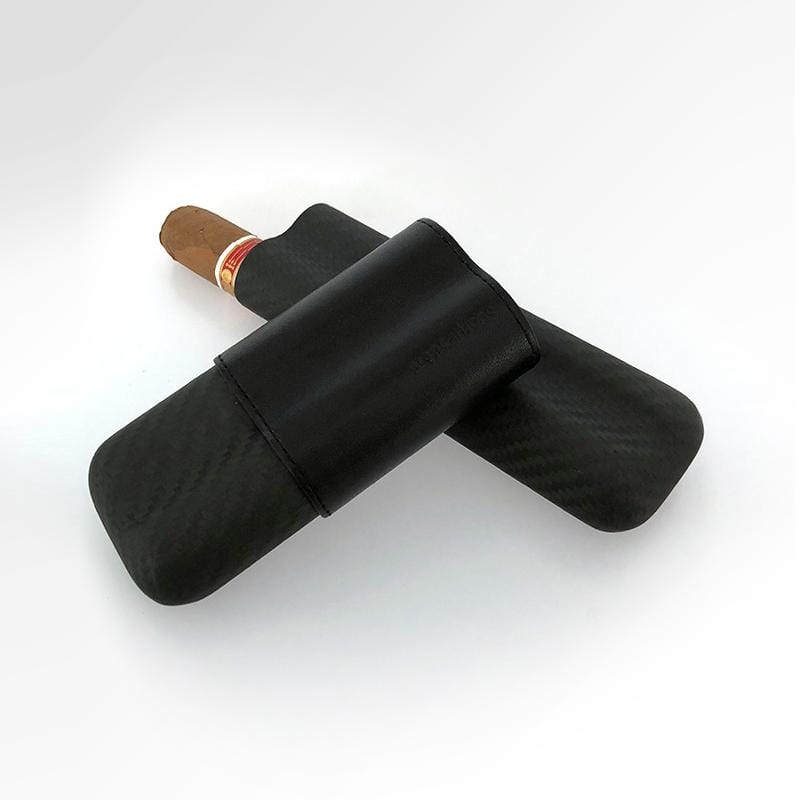 碳纖維皮革隨身雪茄盒 –  二根裝