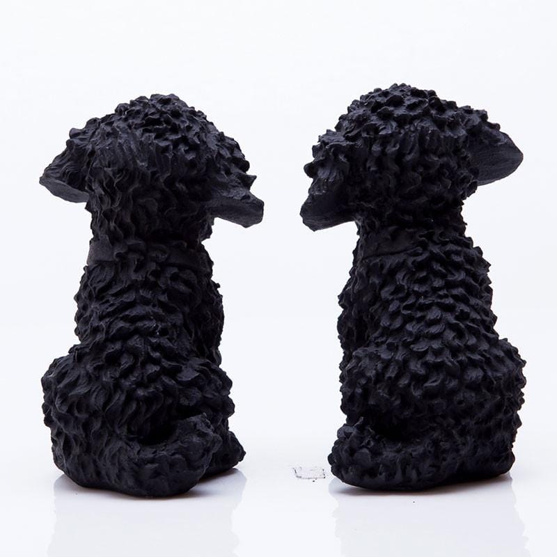土山炭製作所 備長炭寵物裝飾 貴賓一對 14.5cm (25D)