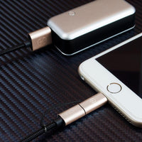 蘋果認證 Lightning & Micro USB To USB Cable 傳輸充電線-玫瑰金色 2入組