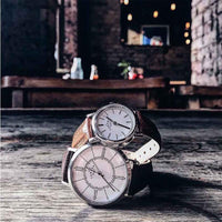 NO24 純英國血統 復古經典腕錶(27mm, 銀色錶盤,駝色皮錶帶)