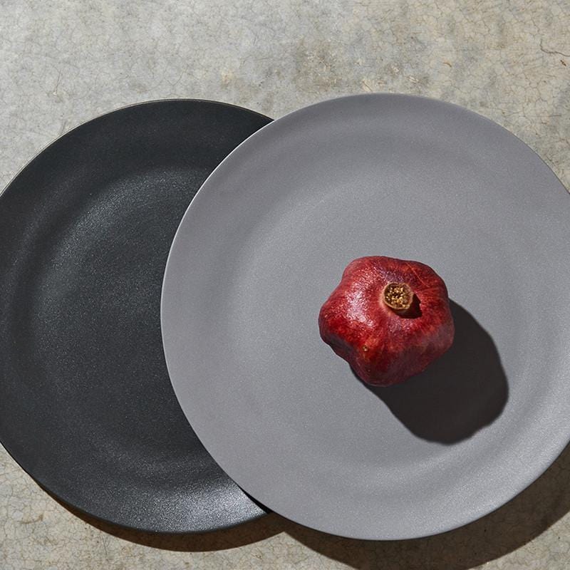 水波主菜盤(2件式) - 灰+黑