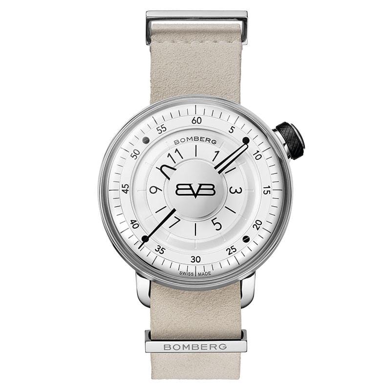 BB-01 全鋼白面皮錶帶錶款 + 懷錶鍊｜加碼贈送 BOMBERG原廠手環，數量有限，送完為止!