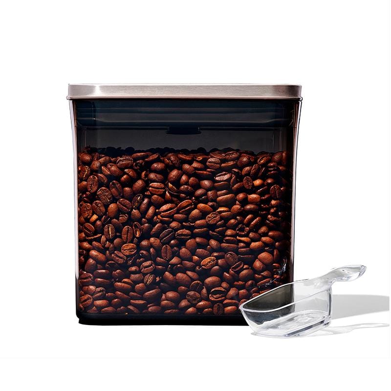 【新品上市 獨家首賣】 POP 不鏽鋼咖啡豆保鮮盒1.6L(4入) 贈配件POP匙125mlx4