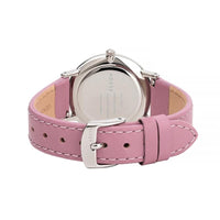 Freerunner單眼系列 粉色錶盤x銀錶框皮革錶帶32.5mm -2043C-04