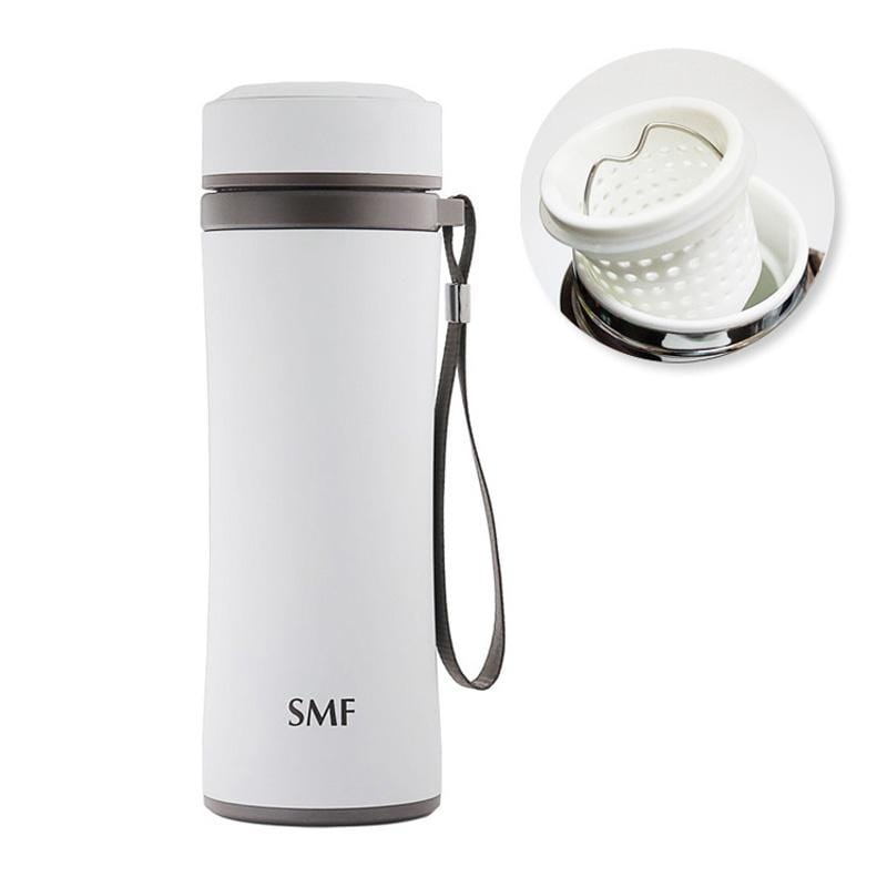 【三個升級】SMF骨瓷保溫杯|腕帶防摔款420ml (茶隔款)