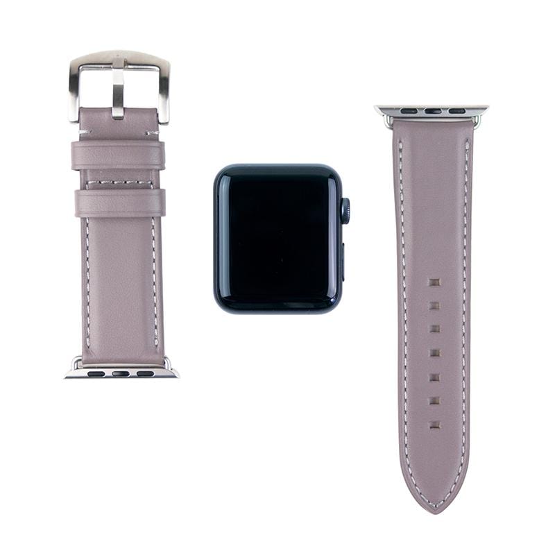 Apple Watch 皮革錶帶 42/44/45mm - 礫石灰