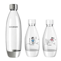 水滴型專用水瓶1L 1入(金屬) +插畫家水滴型專用水瓶500ML 2入 (3款可選)
