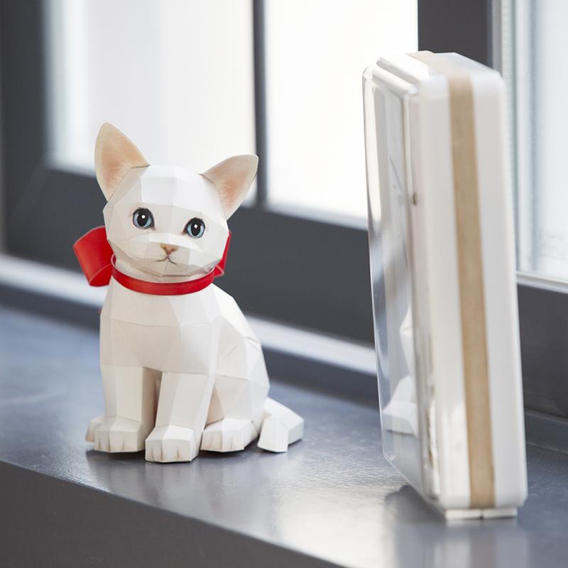 DIY 動物紙模型 – 土耳其安哥拉貓