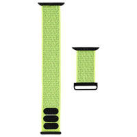 Apple Watch 5代通用 42-44mm 尼龍運動型舒適錶帶 - 霓虹綠