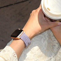 Apple Watch 帆布錶帶 - 淺紫芋