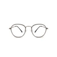 卡夫卡的彎月冷杉│復刻銀金屬套圈輕透灰橢圓框UV400濾藍光眼鏡