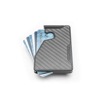 （鈔票夾+卡夾組）Fantom X 超薄 Cerakote 塗層鋁合金幽靈卡夾 - 碳纖維 (加拿大製)