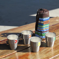 四季楓彩304不鏽鋼-野營咖啡杯四件組(附收納袋)