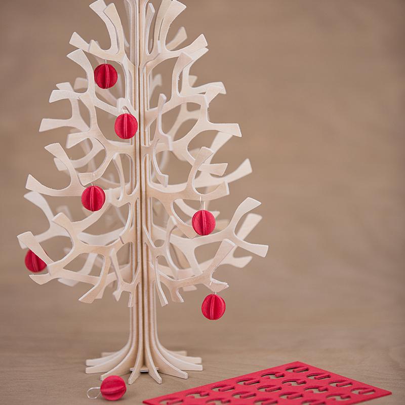 3D立體拼圖樺木明信片|擺飾|禮物 -(一組 8 個) 夢想泡泡/ 淘氣紅 (1.7cm)