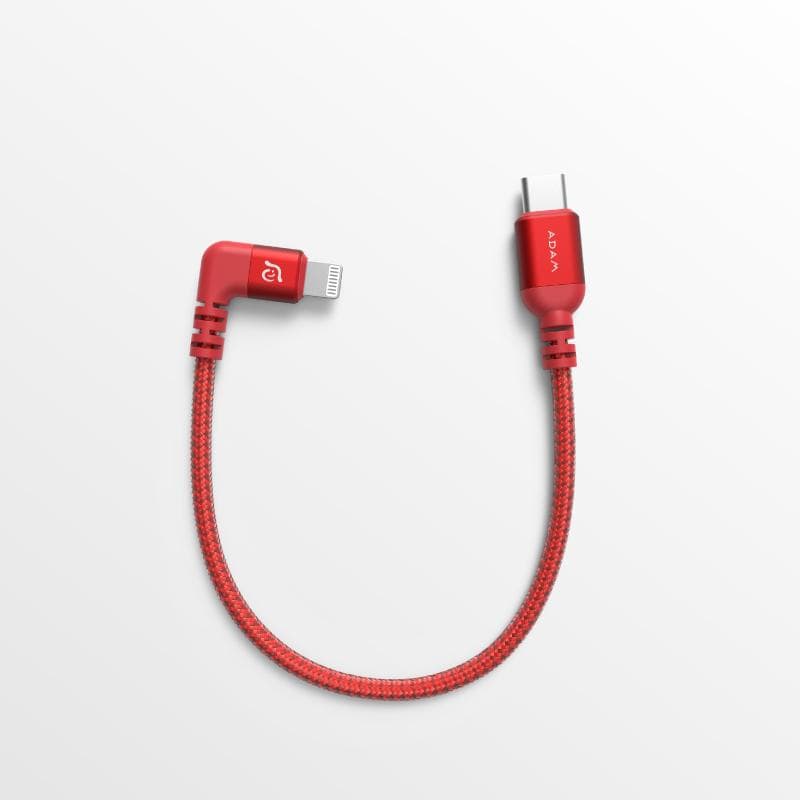 PeAk II LC30B USB-C 對 Lightning  90度L型連接線 30 cm 紅