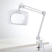 方型大鏡面LED調光時尚護眼檯燈放大鏡 桌夾式 E066