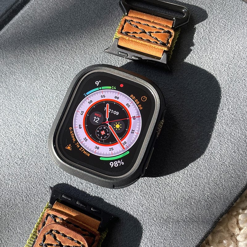 Apple Watch Ultra 1-2 49mm Quattro Max軍規保護殼+保護貼套組(附貼膜