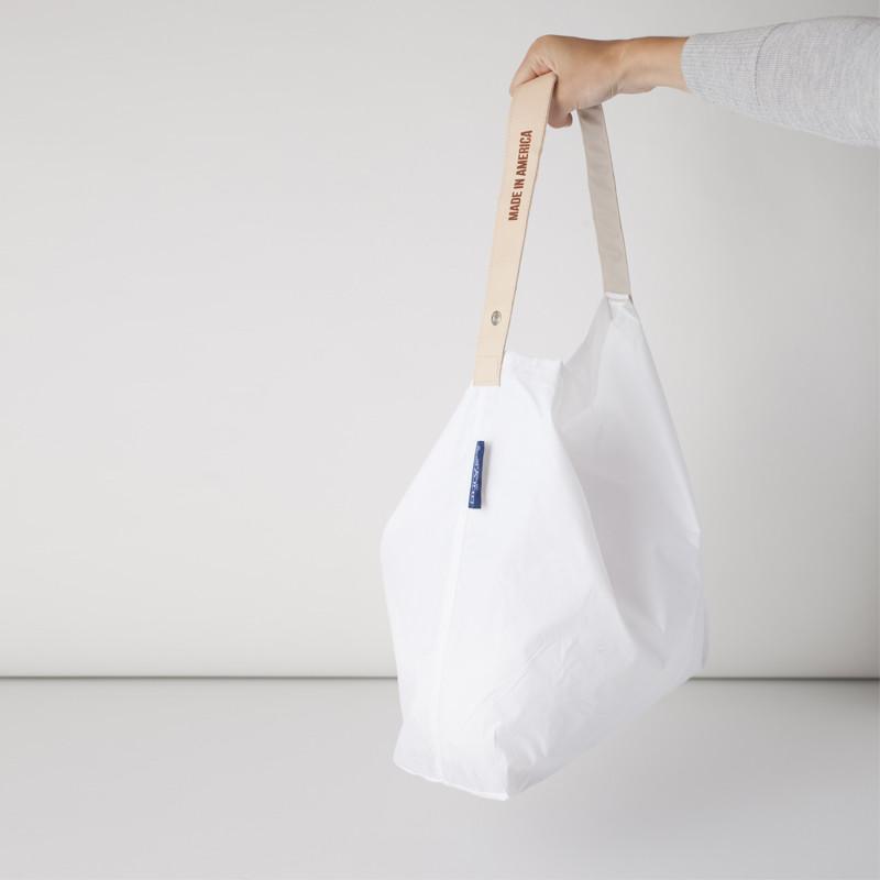 Large Sushi Sack 可收納式時尚托特包 (單色版) - 白