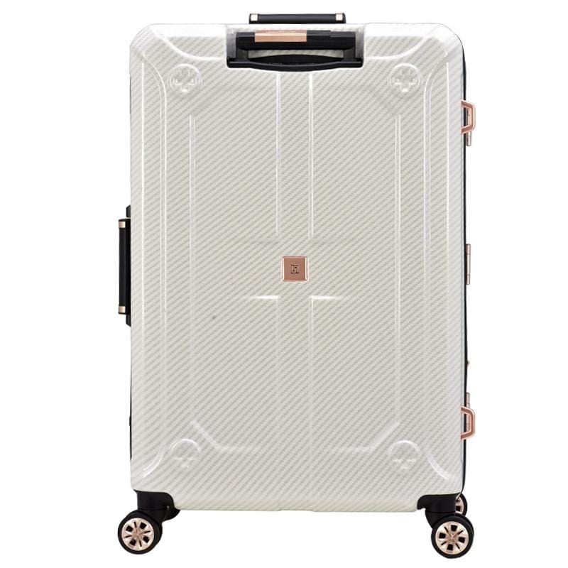 雙邊擴充行李箱 24吋 - 碳纖白