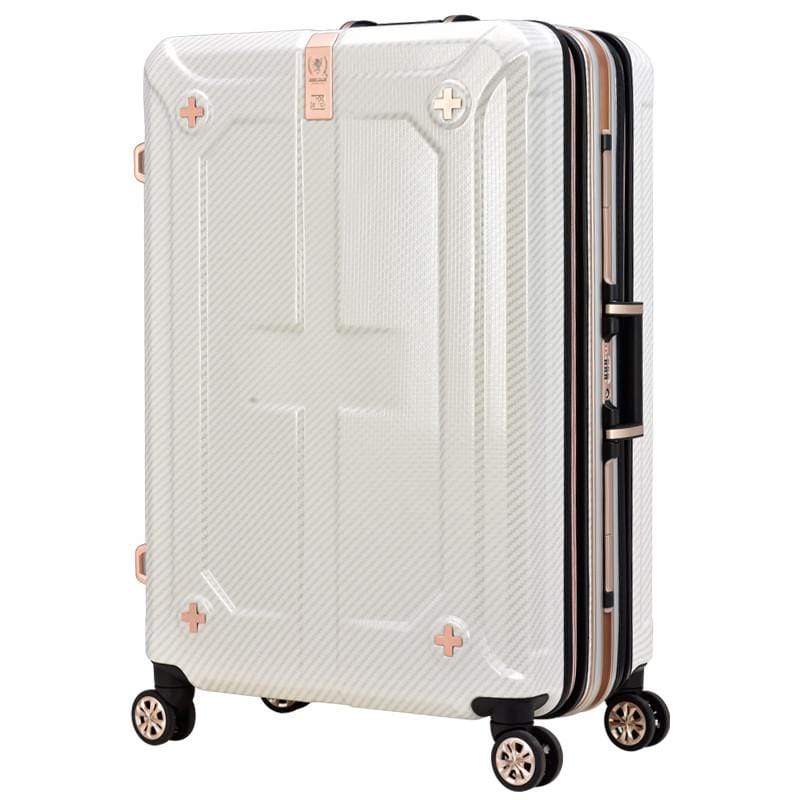雙邊擴充行李箱 24吋 - 碳纖白