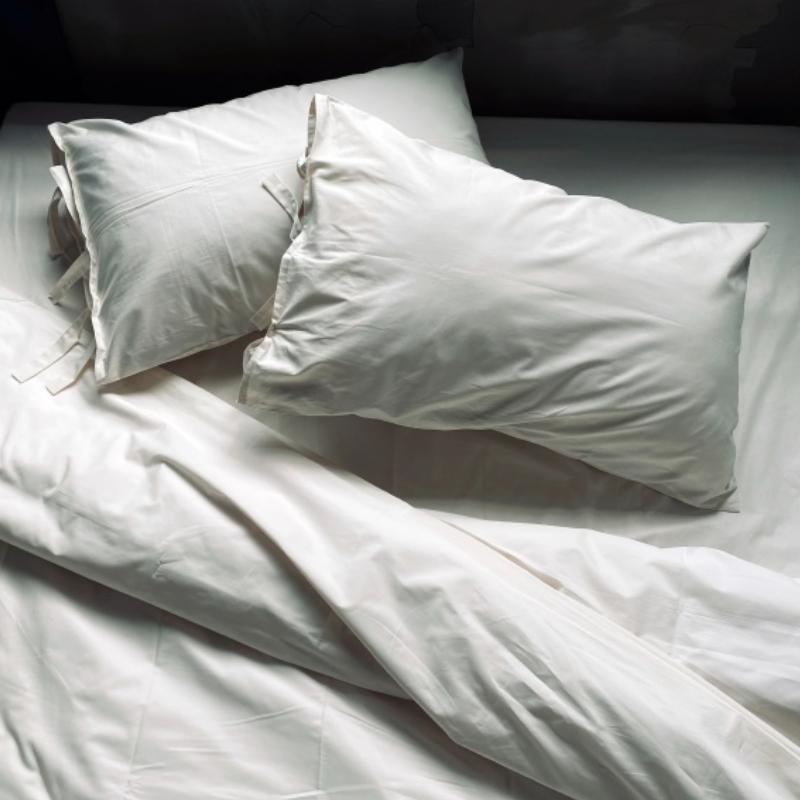 雙人新款單色100%有機棉標準床包枕套組
