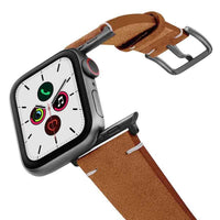 Apple Watch 義大利手工 絨面小牛皮革錶帶 - 土黃色