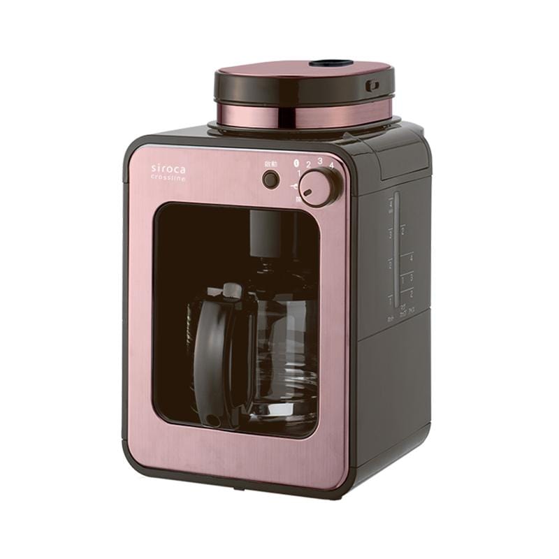 crossline 自動研磨悶蒸咖啡機-玫瑰粉紅 SC-A1210RP