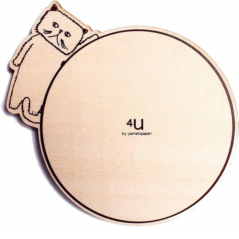 COASTER CATS 日本純手工木製貓咪造型杯墊(八入組)
