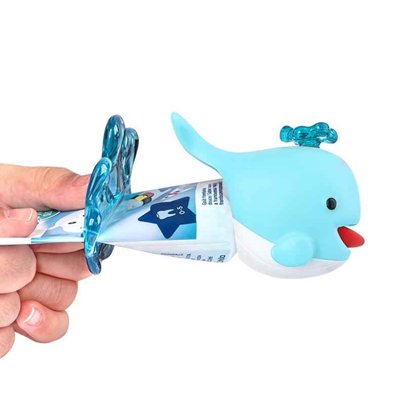 [防飛沫]專利輕觸開闔計時沙漏貓頭鷹＋鯨魚擠牙膏器