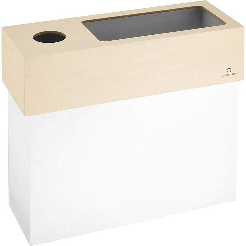 DUST＆TISSUE 日本純手工木製多功能面紙盒式小型垃圾桶(矮)