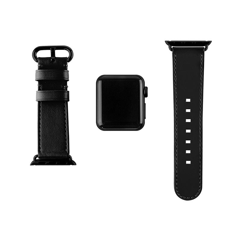Apple Watch 皮革錶帶 38/40mm - 渡鴉黑