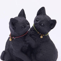 土山炭製作所 備長炭寵物裝飾 愛心貓17cm (28H)