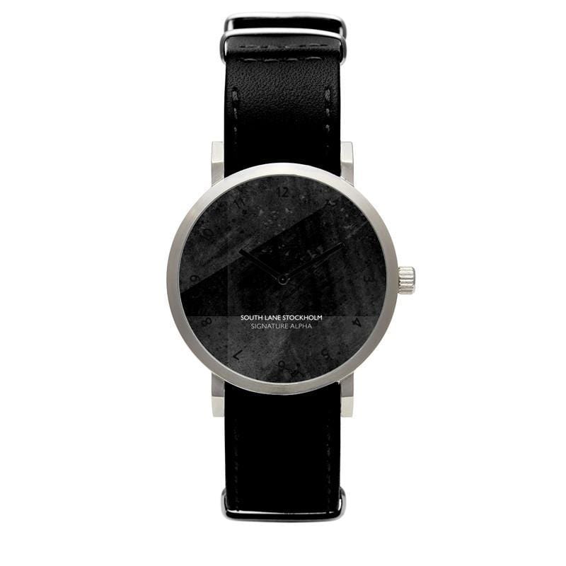 SIGNATURE ALPHA COLLECTION 經典創始系列手錶 - 小牛皮黑