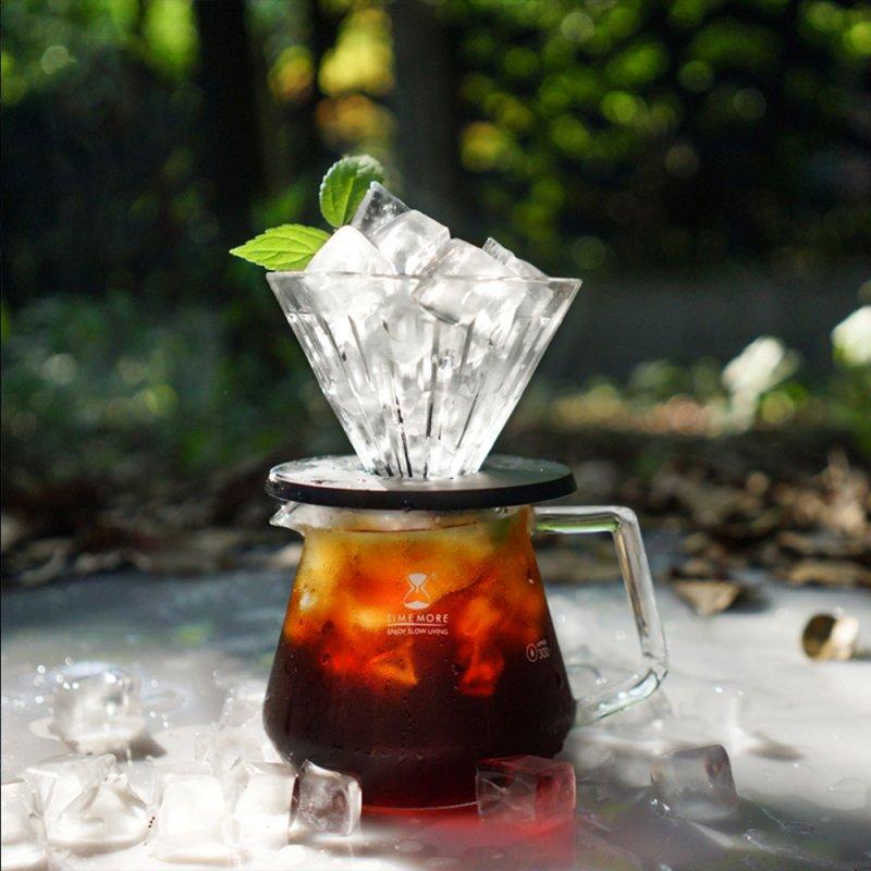 泰摩【玻璃】360ml冰瞳手沖咖啡套裝組-玻璃濾杯02號