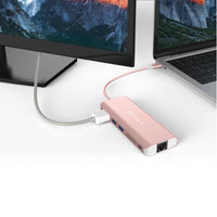 CASA Hub A01 USB 3.1對Type C  六合一 多功能集線器-玫瑰金色 贈Type-C影像轉接器