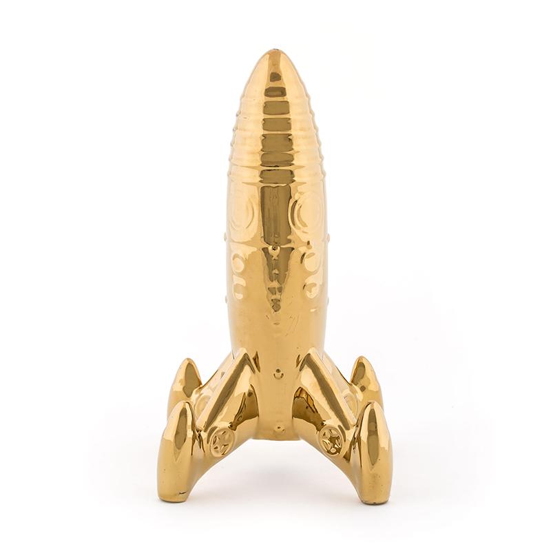 金色火箭造型擺件