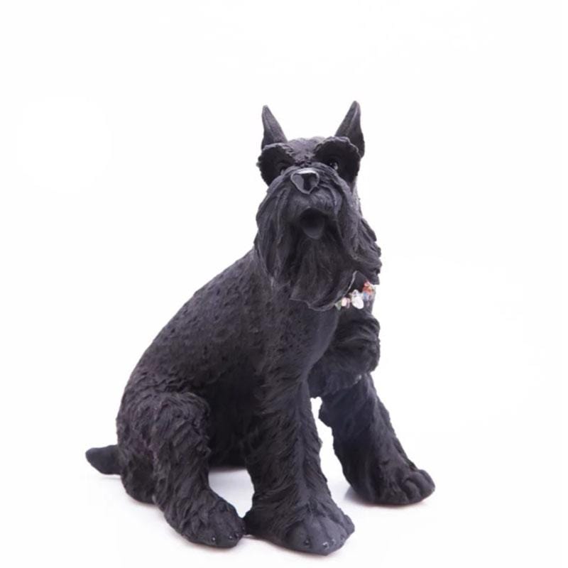 土山炭製作所 備長炭寵物裝飾 坐著雪納瑞17cm (R1A)