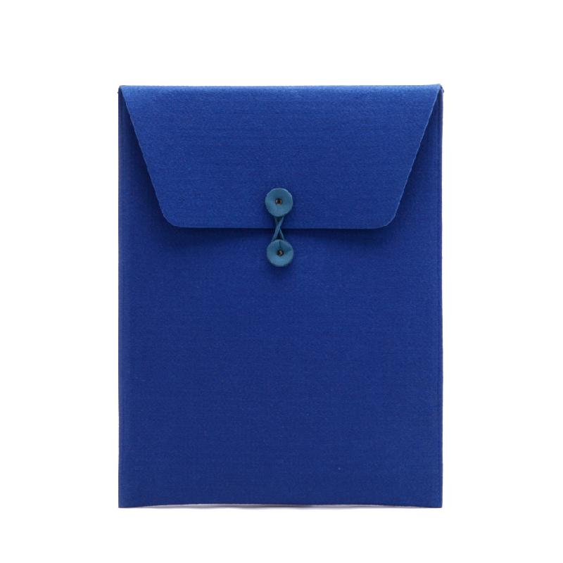 高質感簡約信封式15''文件夾/收納袋 - 寶藍