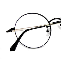 雷尼斯法雅的黑色精靈│玄黑微霧光輕量鈦金屬緞面北歐質感圓框UV400濾藍光眼鏡